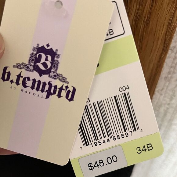 b tempted by Wacoal Women’s Black Ultra Soft Underwire Bra Sz-34B  NWT - Picture 8 of 9